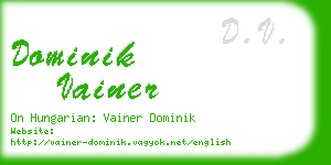 dominik vainer business card